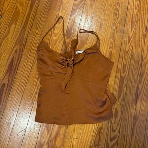 Abercrombie & Fitch Rust Brown Tie-Front Cami